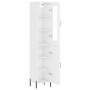Hoher Schrank aus glänzend weißem Sperrholz 34,5x34x180 cm. von , Sideboards - Ref: Foro24-3199179, Preis: 119,35 €, Rabatt: %