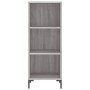 Aparador alto madera contrachapada gris Sonoma 34,5x34x180 cm de , Aparadores - Ref: Foro24-3199367, Precio: 97,45 €, Descuen...