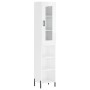 Hoher Schrank aus glänzend weißem Sperrholz 34,5x34x180 cm. von , Sideboards - Ref: Foro24-3199371, Preis: 105,00 €, Rabatt: %