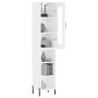 Hoher Schrank aus glänzend weißem Sperrholz 34,5x34x180 cm. von , Sideboards - Ref: Foro24-3199371, Preis: 105,00 €, Rabatt: %