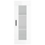 Aparador alto madera contrachapada blanco brillo 34,5x34x180 cm de , Aparadores - Ref: Foro24-3199371, Precio: 104,93 €, Desc...