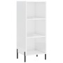 Hoher Schrank aus glänzend weißem Sperrholz 34,5x34x180 cm. von , Sideboards - Ref: Foro24-3199371, Preis: 105,00 €, Rabatt: %