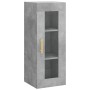 Aparador de madera contrachapada gris hormigón 34,5x34x180 cm de , Aparadores - Ref: Foro24-3199421, Precio: 99,43 €