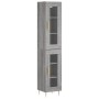 Tall gray Sonoma plywood sideboard 34.5x34x180 cm by , Sideboards - Ref: Foro24-3199423, Price: 102,61 €, Discount: %