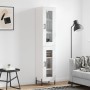 Hoher Schrank aus glänzend weißem Sperrholz 34,5x34x180 cm. von , Sideboards - Ref: Foro24-3199435, Preis: 117,96 €, Rabatt: %