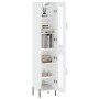 Hoher Schrank aus glänzend weißem Sperrholz 34,5x34x180 cm. von , Sideboards - Ref: Foro24-3199435, Preis: 117,96 €, Rabatt: %