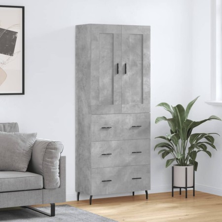 Hoher Schrank aus grauem Beton-Sperrholz, 69,5x34x180 cm. von , Sideboards - Ref: Foro24-3199765, Preis: 167,90 €, Rabatt: %