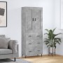 Aparador alto madera contrachapada gris hormigón 69,5x34x180 cm de , Aparadores - Ref: Foro24-3199765, Precio: 167,78 €