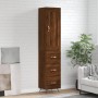 Aparador alto madera contrachapada roble marrón 34,5x34x180 cm de , Aparadores - Ref: Foro24-3200176, Precio: 117,55 €, Descu...