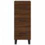 Tall oak brown plywood highboard 34.5x34x180 cm by , Sideboards - Ref: Foro24-3200224, Price: 121,81 €, Discount: %