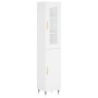 Aparador alto madera contrachapada blanco 34,5x34x180 cm de , Aparadores - Ref: Foro24-3199153, Precio: 102,64 €, Descuento: %