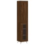 Tall oak brown plywood highboard 34.5x34x180 cm by , Sideboards - Ref: Foro24-3200368, Price: 108,42 €, Discount: %