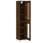 Tall oak brown plywood highboard 34.5x34x180 cm by , Sideboards - Ref: Foro24-3200368, Price: 108,42 €, Discount: %