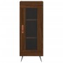Tall oak brown plywood highboard 34.5x34x180 cm by , Sideboards - Ref: Foro24-3200368, Price: 108,42 €, Discount: %
