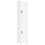 Aparador alto madera contrachapada blanco 34,5x34x180 cm de , Aparadores - Ref: Foro24-3200425, Precio: 104,16 €, Descuento: %