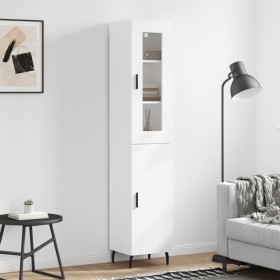 Hoher Schrank aus weißem Sperrholz, 34,5x34x180 cm. von , Sideboards - Ref: Foro24-3199185, Preis: 112,22 €, Rabatt: %
