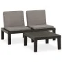 2-piece garden furniture set with gray plastic cushions by vidaXL, Garden sets - Ref: Foro24-315853, Price: 146,69 €, Discoun...