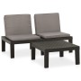Gartenmöbel Set 2 Stück mit Kissen grau Kunststoff von vidaXL, Gartensets - Ref: Foro24-315853, Preis: 148,81 €, Rabatt: %