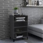 Glänzender grauer Sperrholz-Schrank 57x35x90 cm von vidaXL, Sideboards - Ref: Foro24-806138, Preis: 54,06 €, Rabatt: %