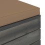 Otomana de palets de jardín con cojín gris taupe madera de pino de , Sofás modulares de exterior - Ref: Foro24-3061703, Preci...