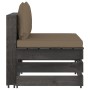 Gartenmöbel 3-teilig mit grau imprägniertem Holz und Kissen. von , Gartensets - Ref: Foro24-3068188, Preis: 248,88 €, Rabatt: %