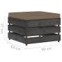 Gartenmöbel 3-teilig mit grau imprägniertem Holz und Kissen. von , Gartensets - Ref: Foro24-3068188, Preis: 248,88 €, Rabatt: %