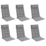 Cojines de silla con respaldo alto 6 uds tela Oxford gris de , Cojines para sillas y sofás - Ref: Foro24-361879, Precio: 101,...