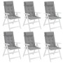 Cojines de silla con respaldo alto 6 uds tela Oxford gris de , Cojines para sillas y sofás - Ref: Foro24-361879, Precio: 101,...