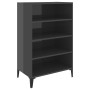 Glänzender grauer Sperrholz-Schrank 57x35x90 cm von vidaXL, Sideboards - Ref: Foro24-806138, Preis: 54,06 €, Rabatt: %