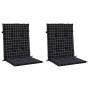 Kissen für Stühle mit niedriger Rückenlehne, 2 Stück, schwarz kariertem Stoff. von , Kissen für Stühle und Sofas - Ref: Foro2...