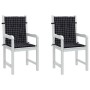 Kissen für Stühle mit niedriger Rückenlehne, 2 Stück, schwarz kariertem Stoff. von , Kissen für Stühle und Sofas - Ref: Foro2...