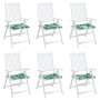 Chair cushions 6 pcs leaf print fabric 50x50x3 cm by , Cushions for chairs and sofas - Ref: Foro24-361070, Price: 48,13 €, Di...