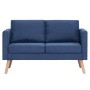 Zweiplätziges Sofa aus blauem Stoff. von , Sofas - Ref: Foro24-281355, Preis: 304,24 €, Rabatt: %
