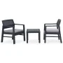 3-piece garden furniture set with gray plastic cushions by vidaXL, Garden sets - Ref: Foro24-315855, Price: 181,71 €, Discoun...