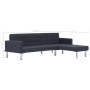 L-shaped dark gray polyester sofa bed by , Sofas - Ref: Foro24-282230, Price: 444,30 €, Discount: %
