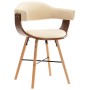 Dining chairs 2 units synthetic leather and curved cream wood by , dining chairs - Ref: Foro24-283139, Price: 256,68 €, Disco...