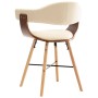 Dining chairs 2 units synthetic leather and curved cream wood by , dining chairs - Ref: Foro24-283139, Price: 256,68 €, Disco...