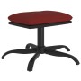 Footrest made of fabric and synthetic leather in wine color, measuring 60x60x36 cm. by , Ottomans - Ref: Foro24-341604, Price...