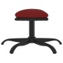 Footrest made of fabric and synthetic leather in wine color, measuring 60x60x36 cm. by , Ottomans - Ref: Foro24-341604, Price...