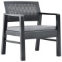 3-teiliges Gartenmöbel-Set mit grauen Kunststoffkissen von vidaXL, Gartensets - Ref: Foro24-315855, Preis: 184,38 €, Rabatt: %