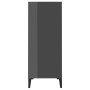 Glänzender grauer Sperrholz-Schrank 57x35x90 cm von vidaXL, Sideboards - Ref: Foro24-806138, Preis: 54,06 €, Rabatt: %