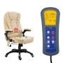 Cream-colored synthetic leather massage office chair by , Office chairs - Ref: Foro24-20238, Price: 245,58 €, Discount: %