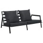 2-seater garden sofa with dark gray aluminum cushions by , Outdoor sofas - Ref: Foro24-47815, Price: 397,82 €, Discount: %