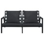 Zweiplätziges Gartensofa mit dunkelgrauen Aluminiumkissen. von , Outdoor-Sofas - Ref: Foro24-47815, Preis: 397,82 €, Rabatt: %