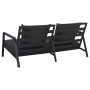 Zweiplätziges Gartensofa mit dunkelgrauen Aluminiumkissen. von , Outdoor-Sofas - Ref: Foro24-47815, Preis: 397,82 €, Rabatt: %