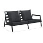 Zweiplätziges Gartensofa mit dunkelgrauen Aluminiumkissen. von , Outdoor-Sofas - Ref: Foro24-47815, Preis: 397,82 €, Rabatt: %