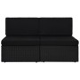 2-seater black synthetic rattan sectional sofa by , Modular outdoor sofas - Ref: Foro24-49503, Price: 190,66 €, Discount: %