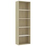 Regal 5-stufiges Regal aus weißem und Eichen-Sperrholz, 60x30x189 cm. von , Bücherregale und Regale - Ref: Foro24-800995, Pre...