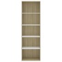 Regal 5-stufiges Regal aus weißem und Eichen-Sperrholz, 60x30x189 cm. von , Bücherregale und Regale - Ref: Foro24-800995, Pre...