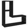 Estantes de pared 2 uds madera contrachapada negro 50x15x50 cm de , Estantes y estanterías - Ref: Foro24-807215, Precio: 34,1...